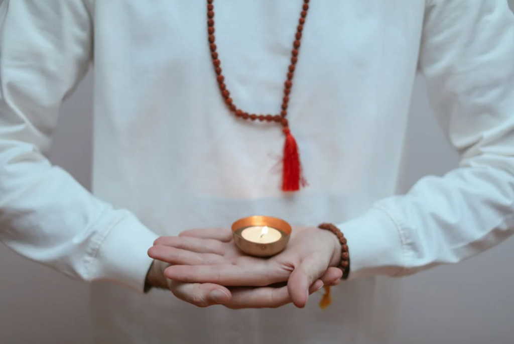 Practicing with a yantra